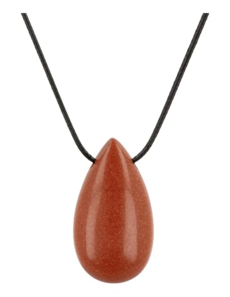 Goldfluss edelsteen druppel hanger (synth) - Afbeelding 6