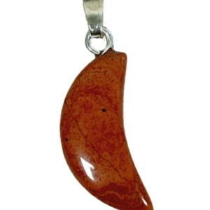 Jaspis rood edelsteen maanhanger 20 mm